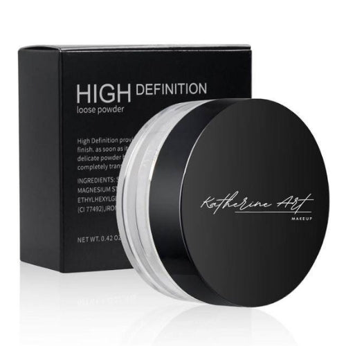 Katherine Art Makeup Translucent Setting Powder — ultra-fine, weightless powder that sets makeup, blurs pores, and delivers a soft matte finish.