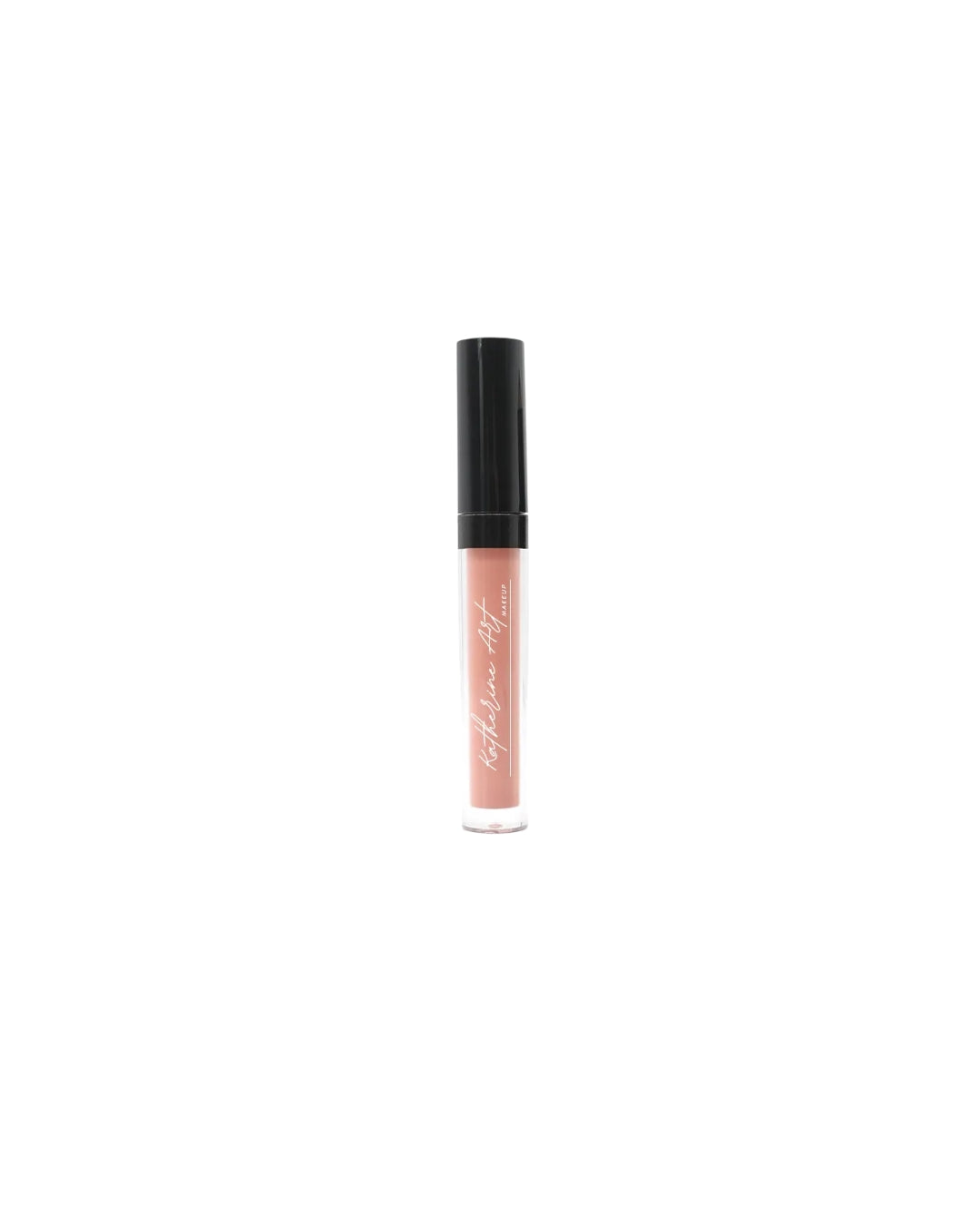 Katherine Art Long-Wear Liquid Lipstick in Cali, a soft nude pink shade with a comfortable matte finish and long-lasting wear.