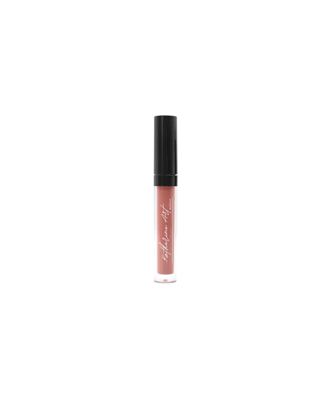Katherine Art Long-Wear Liquid Lipstick in Honeymoon, a soft rosy nude shade with a comfortable matte finish and long-lasting wear.