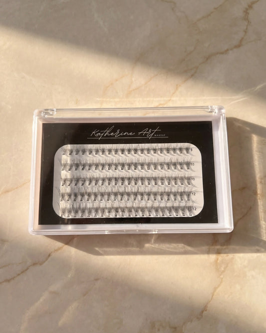 Premium black Russian volume lashes creating full and fluffy eye look