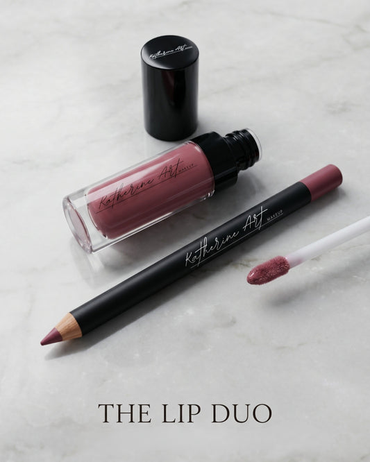 The Lip Duo by Katherine Art Makeup with liquid lipstick and lip liner
