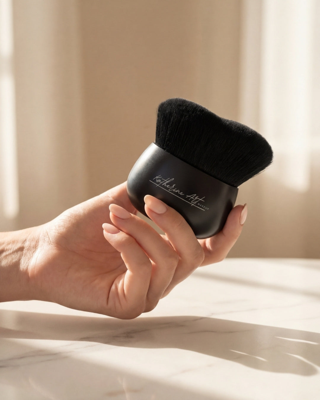 Professional foundation brush by Katherine Art for soft diffused complexion